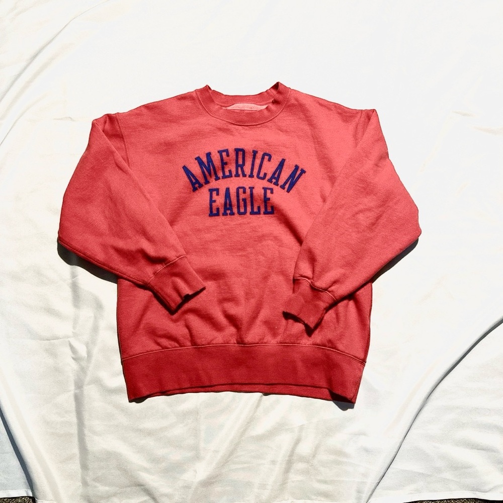 Red WOMENS AMERICAN EAGLE CREWNECK(XS)